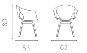 GINGER | SMALL ARMCHAIR dimensions