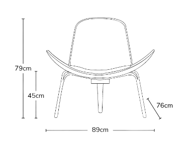 Hans J Wegner Style replica dimensions. 8Ellement